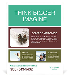 Winter Sleigh Ride Poster Template