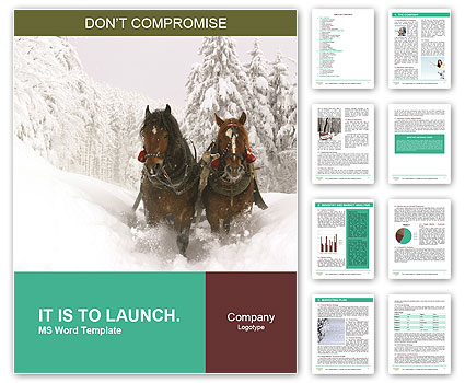 Winter Sleigh Ride Word Template