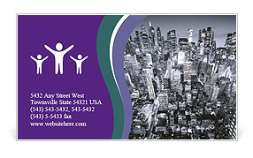 New York Aerial View Business Card Template