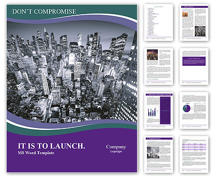 New York Aerial View Word Template