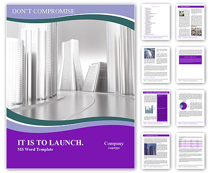 Futuristic Road Word Template