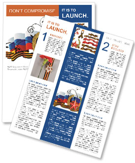 Russian Victory Sign Newsletter Template