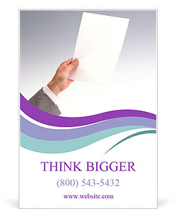 Paper in Man's Hand Ad Template