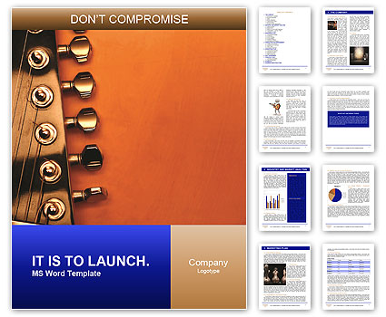 Electric Guitar Word Template