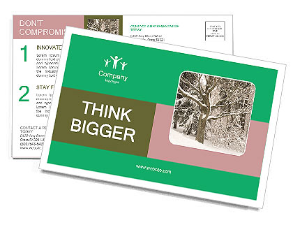 Frozen Tree Postcard Template