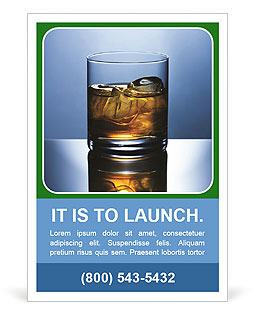 Whiskey on Rocks Ad Template