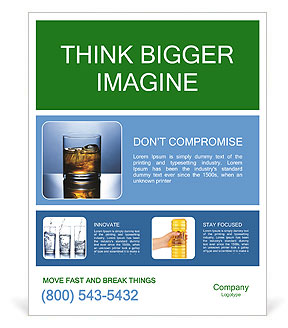 Whiskey on Rocks Poster Template