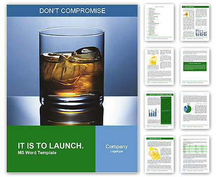 Whiskey on Rocks Word Template