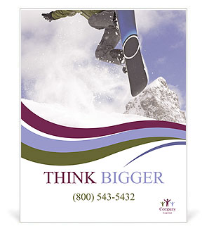 Fearless Snowboarder Poster Template