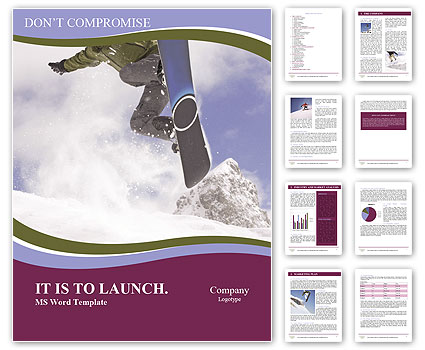 Fearless Snowboarder Word Template