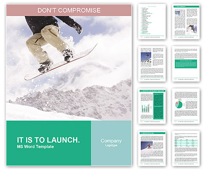 Snowboarding School Word Template