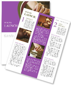 Pot Filled with Chinese Tea Newsletter Template