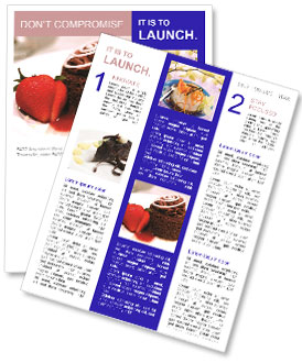 Strawberry Cake Newsletter Template