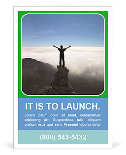Man Standing on the Rock Ad Template
