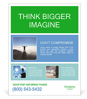 Man Standing on the Rock Poster Template