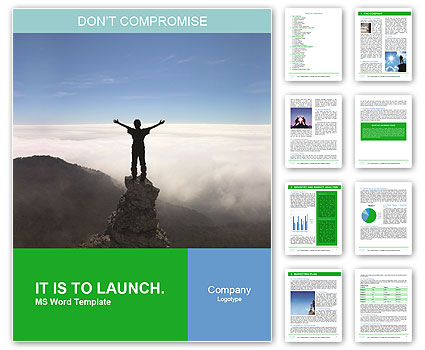 Man Standing on the Rock Word Template