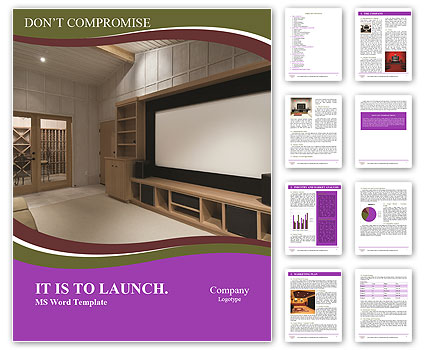 Huge TV Screen in the Livingroom Word Template