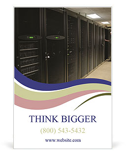 Technician in Computer Room Ad Template