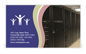 Technician in Computer Room Business Card Template