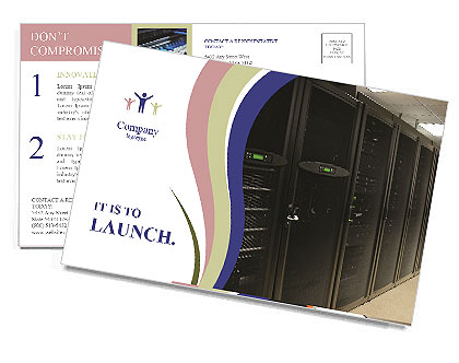 Technician in Computer Room Postcard Template