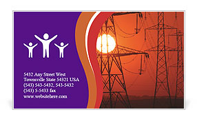 Electricity Pylons Business Card Template