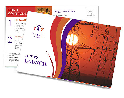 Electricity Pylons Postcard Template