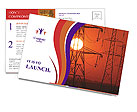 Electricity Pylons Postcard Template