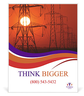 Electricity Pylons Poster Template