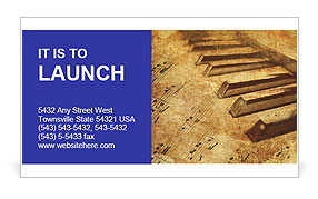 Vintage Piano Business Card Template
