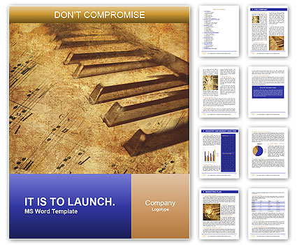 Vintage Piano Word Template