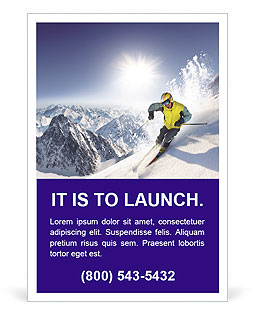 Professional Skier Ad Template