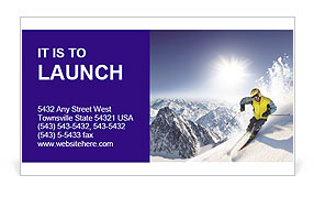 Professional Skier Business Card Template