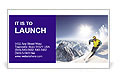 Professional Skier Business Card Template