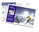 Professional Skier Postcard Template