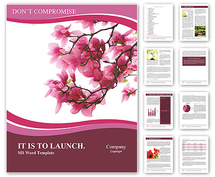 Pink Magnolia Word Template