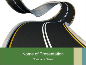 Wavy Autobahn PowerPoint Template