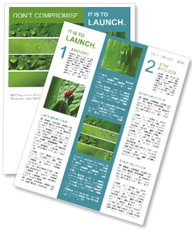 Spring Water Drops Newsletter Template