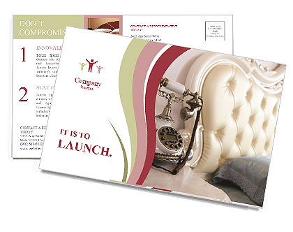 Luxury White Bedroom Postcard Template