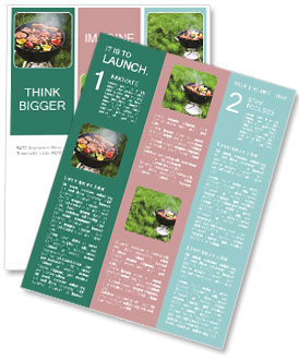 Cook Meat and Vegetables on Grill Newsletter Template