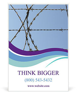 Protective Barbed Wire in the Prison Ad Template