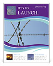 Protective Barbed Wire in the Prison Flyer Template