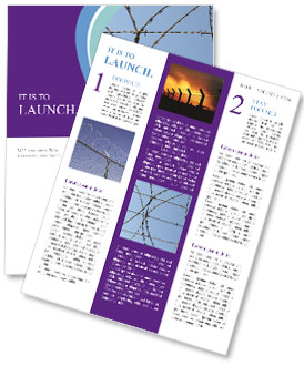 Protective Barbed Wire in the Prison Newsletter Template