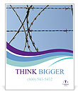 Protective Barbed Wire in the Prison Poster Template
