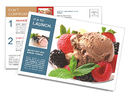 Best Refreshing Dessert Postcard Template