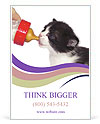 Newborn Kitten Drinking Milk Ad Template