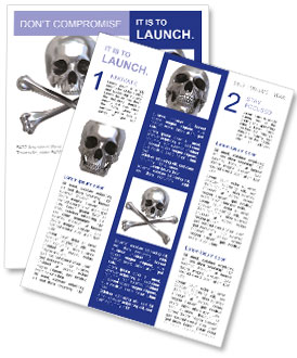 Silver Skull with Bones Newsletter Template