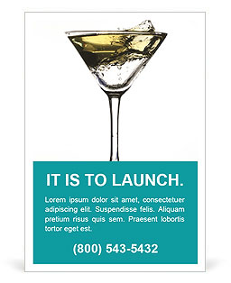 Glass of Martini Ad Template