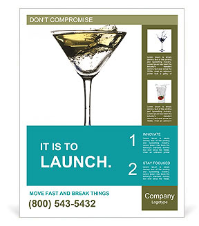 Glass of Martini Poster Template