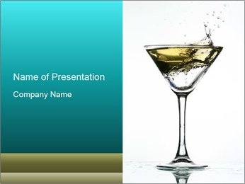Glass of Martini PowerPoint Template