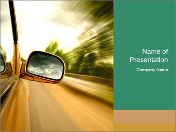 Drive on Highway PowerPoint Template